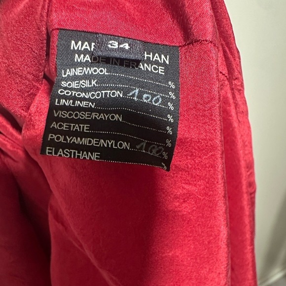 Marc Le Bihan "2 Fake Pieces Dress" Woman Red Dress Size XS - Picture 9 of 11